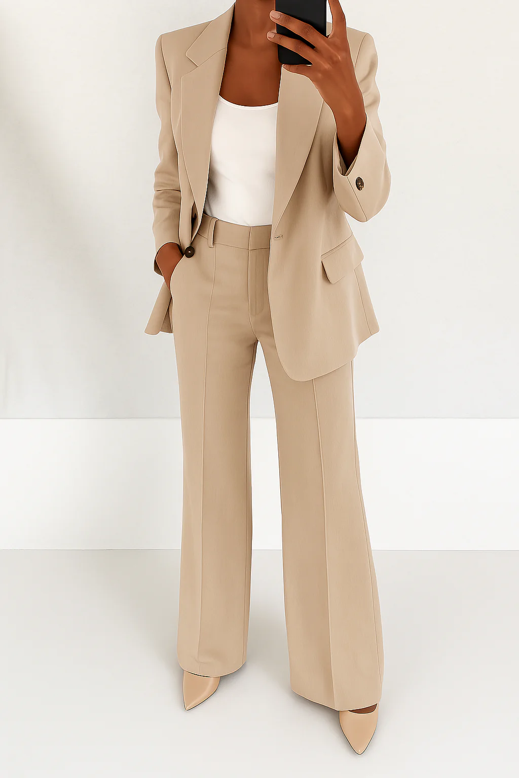 Damen Elegantes Blazer- und Hosenanzug-Set für stilvolle Anlässe