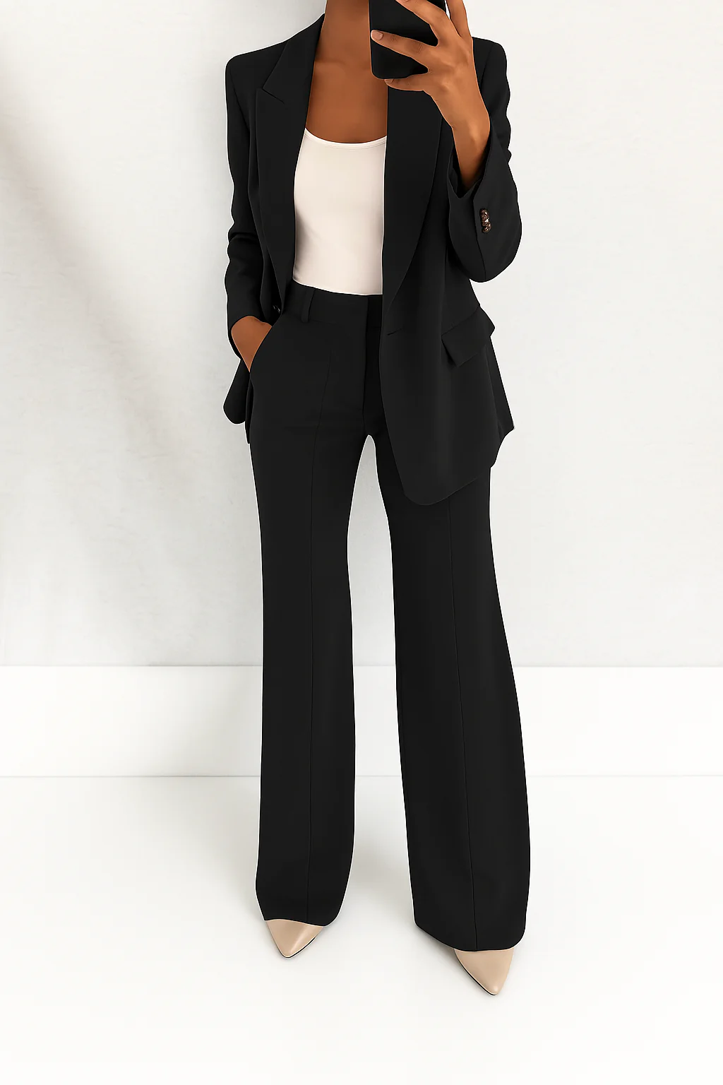 Damen Elegantes Blazer- und Hosenanzug-Set für stilvolle Anlässe