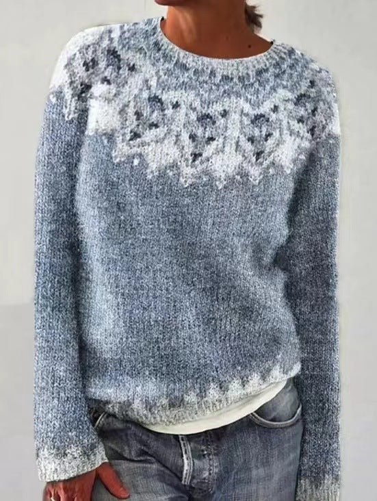 Irmela | Damen Strickpullover mit Nordischem Design