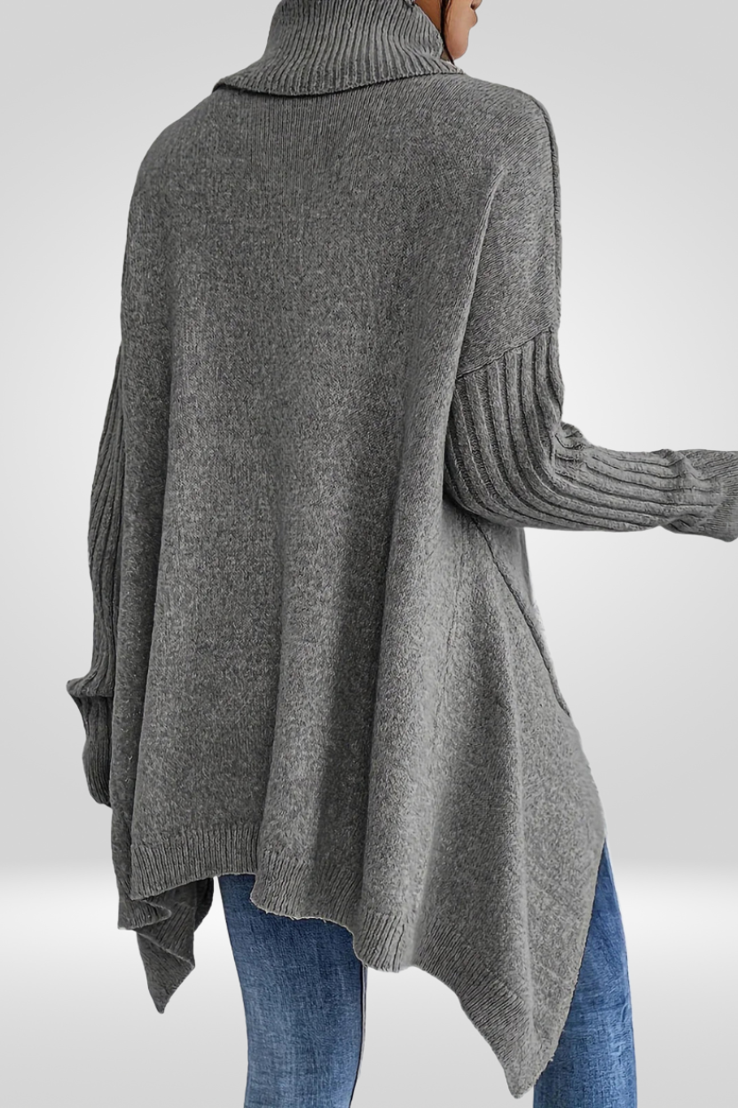 Irmtraud | Damen Oversized Rollkragen Strickpullover