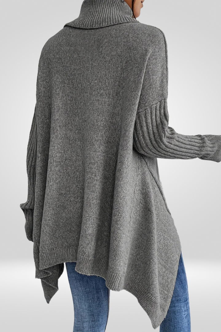 Irmtraud | Damen Oversized Rollkragen Strickpullover