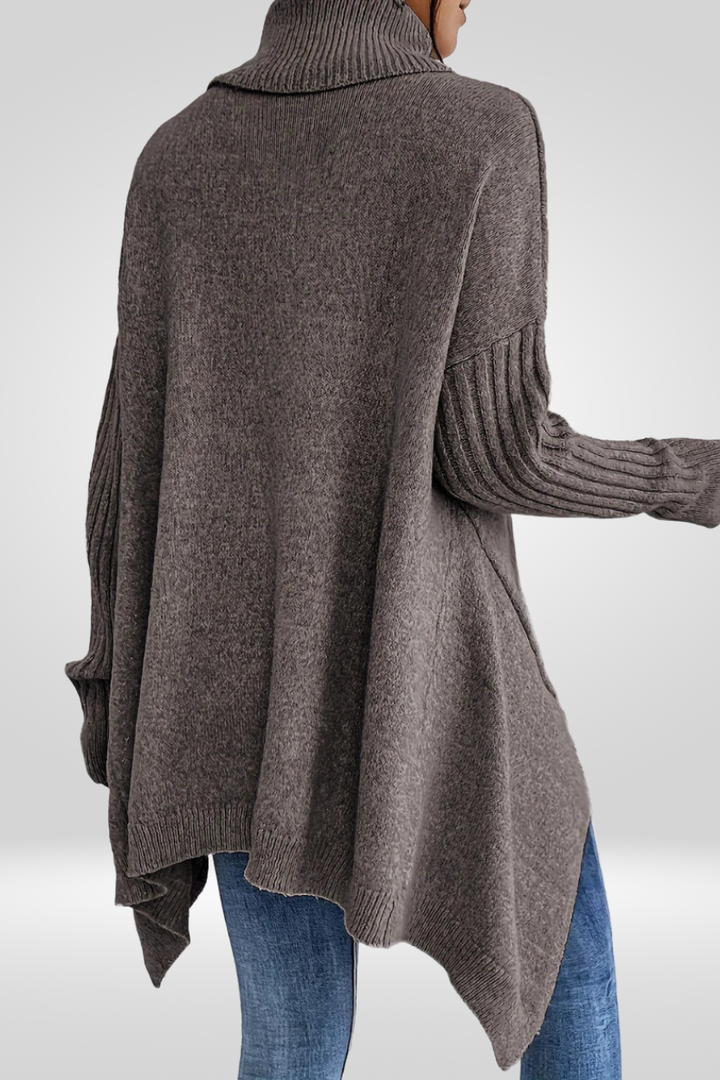 Irmtraud | Damen Oversized Rollkragen Strickpullover