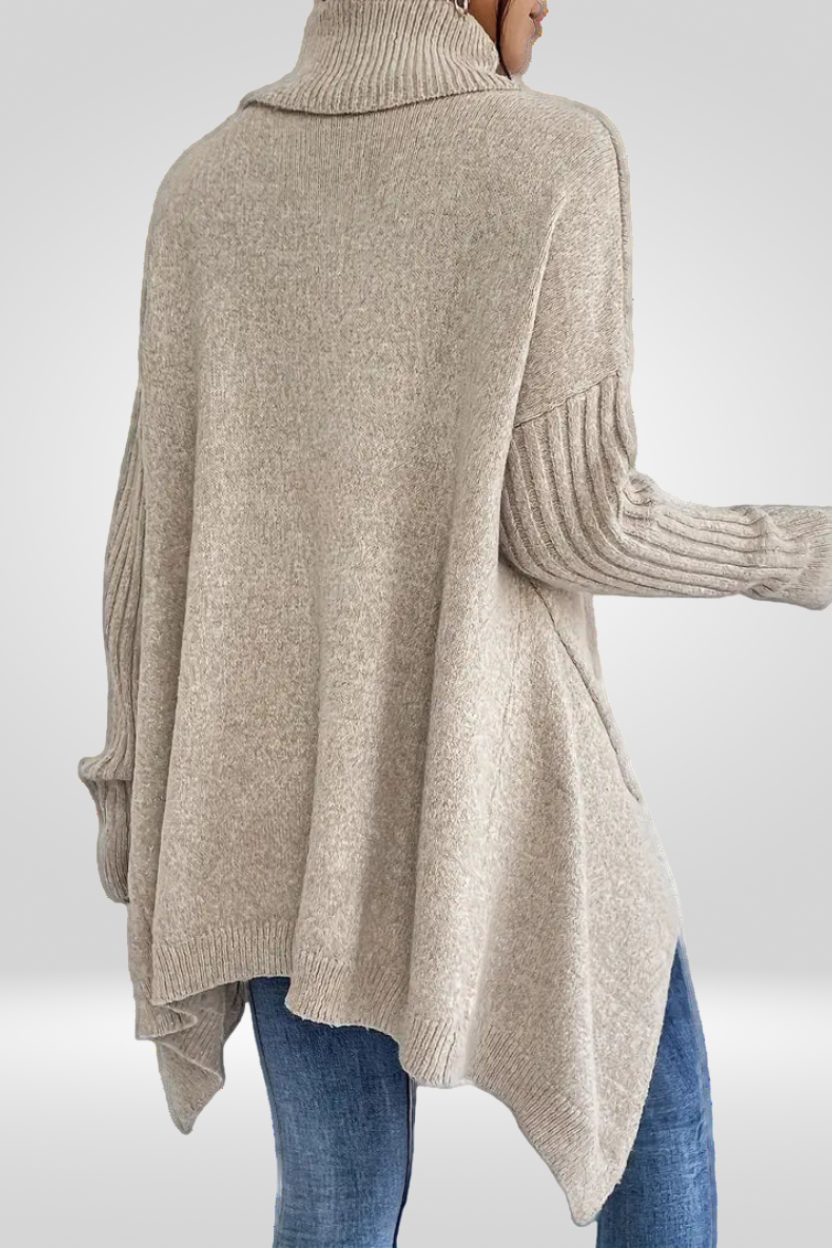 Irmtraud | Damen Oversized Rollkragen Strickpullover