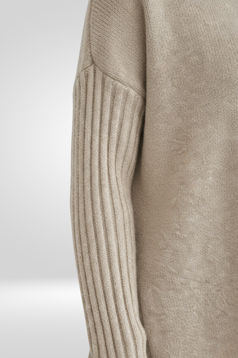 Irmtraud | Damen Oversized Rollkragen Strickpullover