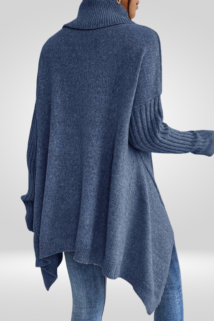 Irmtraud | Damen Oversized Rollkragen Strickpullover
