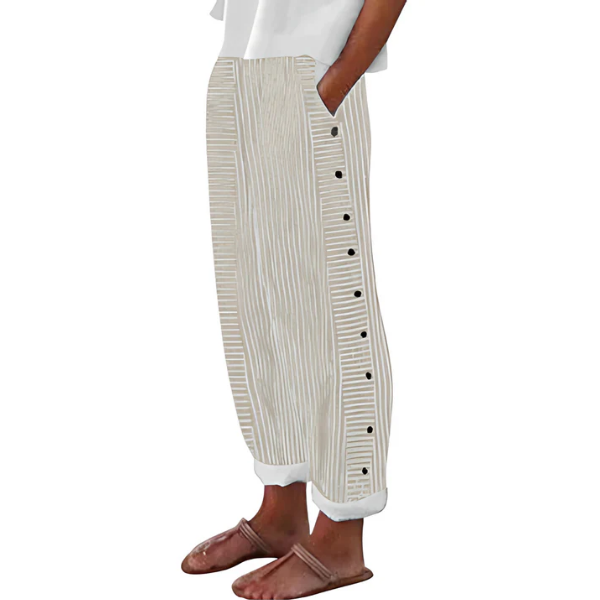 Gisela - Bequeme blau gestreifte Hose