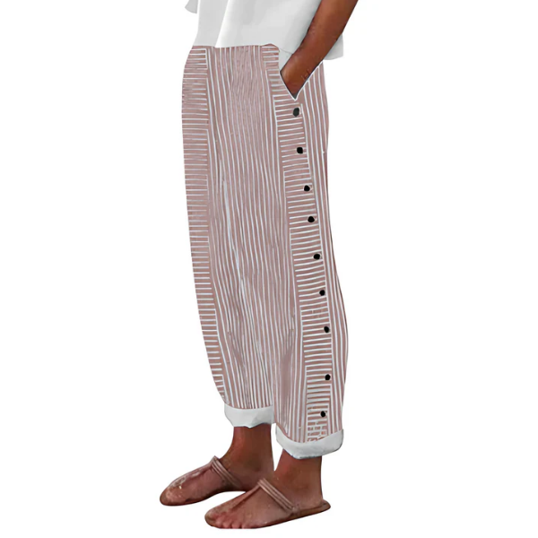 Gisela - Bequeme blau gestreifte Hose