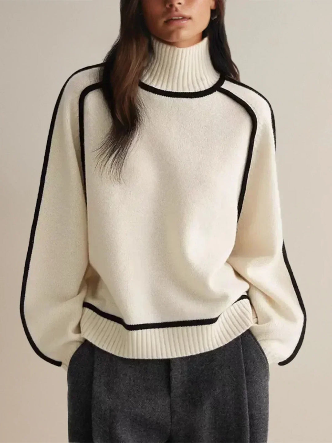 Levka | Oversized Damen Rollkragenpullover