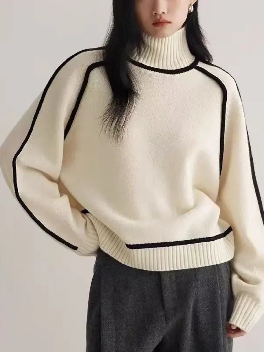 Levka | Oversized Damen Rollkragenpullover