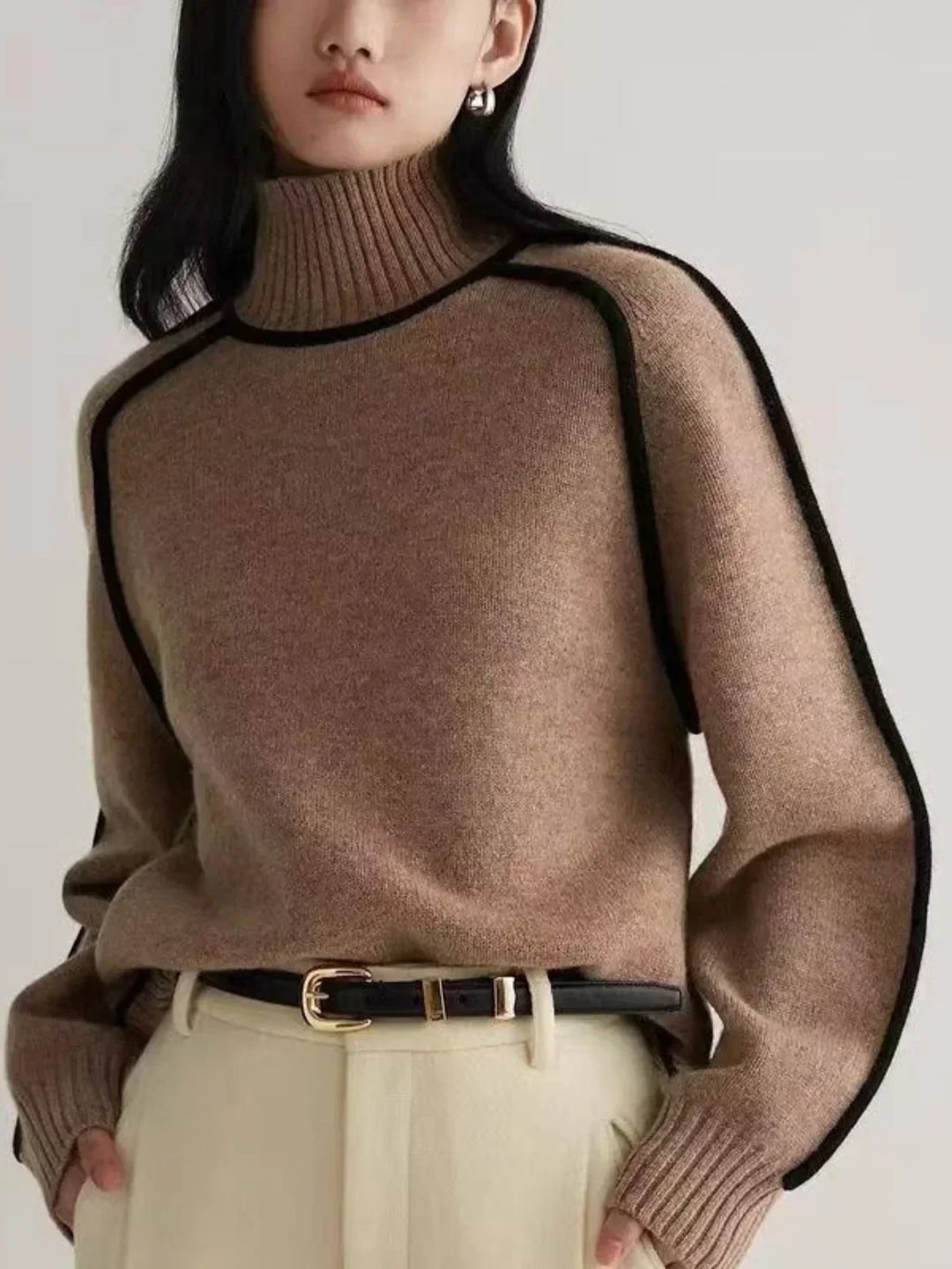 Levka | Oversized Damen Rollkragenpullover
