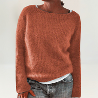 Lunara | Damen Rundhals-Strickpullover mit langen Ärmeln