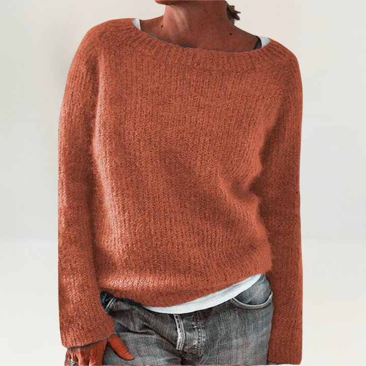 Lunara | Damen Rundhals-Strickpullover mit langen Ärmeln