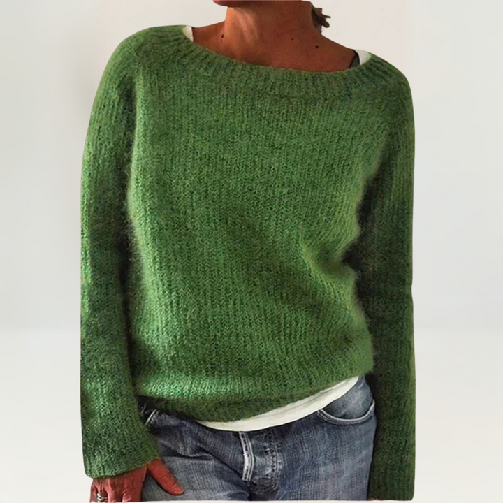 Lunara | Damen Rundhals-Strickpullover mit langen Ärmeln