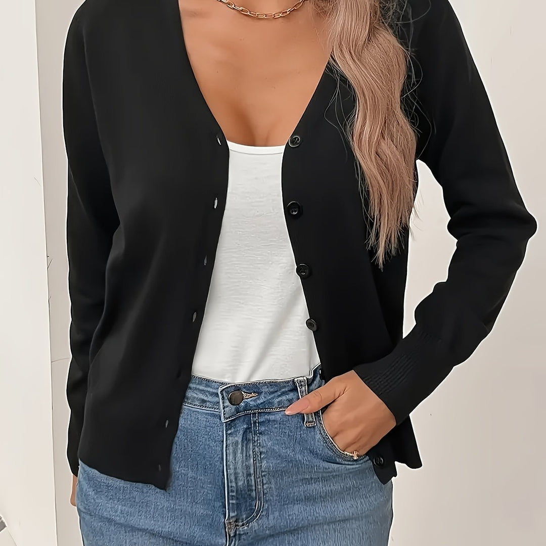 Malmke | Damen V-Ausschnitt Strickjacke in Grün