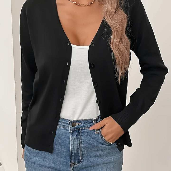 Malmke | Damen V-Ausschnitt Strickjacke in Grün