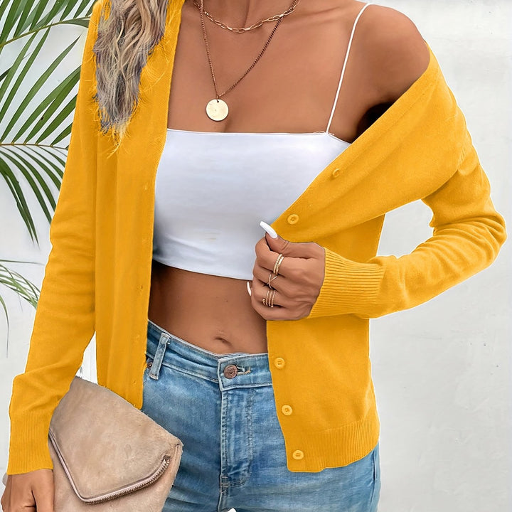 Malmke | Damen V-Ausschnitt Strickjacke in Grün