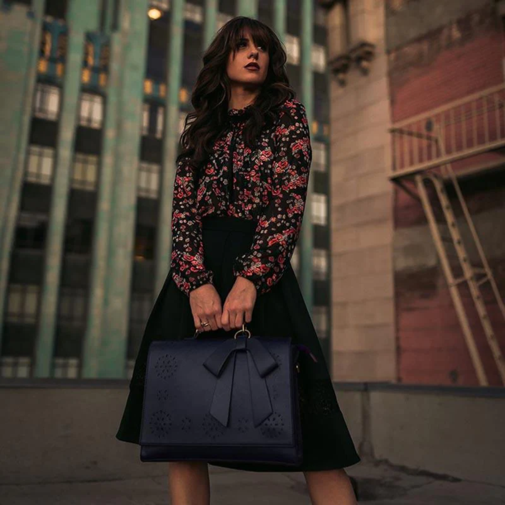 Bernadette - Schleifen-Satchel Handtasche