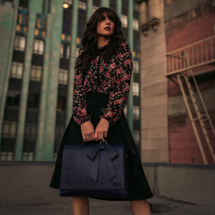 Bernadette - Schleifen-Satchel Handtasche