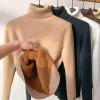 Norberta | Damen Gefütterter Rollkragenpullover - Warm und Gemütlich