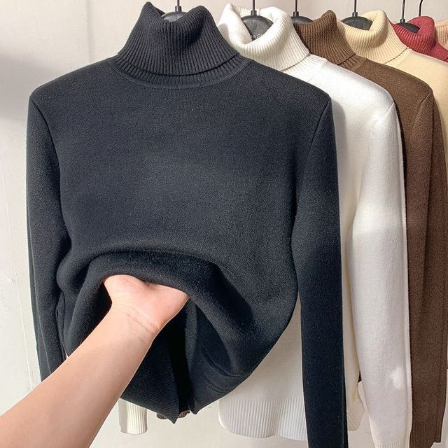 Norberta | Damen Gefütterter Rollkragenpullover - Warm und Gemütlich