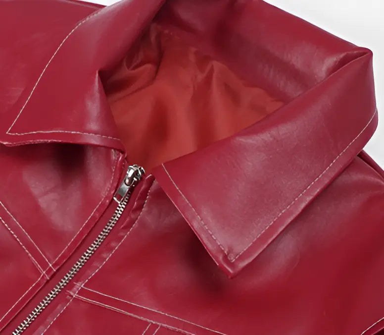 Petra - Lässige Oversized Lederjacke