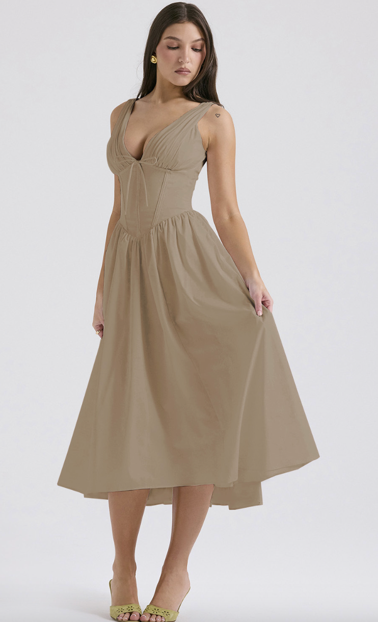 Eurybia - Korsett-Midikleid