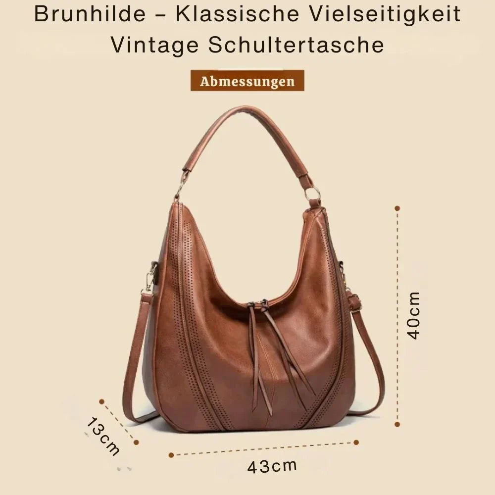 Brunhilde - Klassische Vielseitigkeit Vintage Schultertasche
