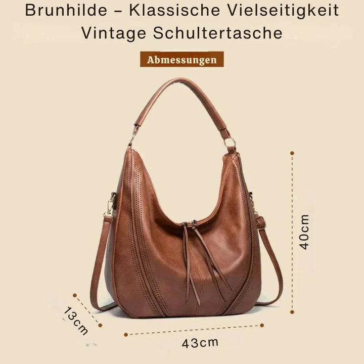Brunhilde - Klassische Vielseitigkeit Vintage Schultertasche
