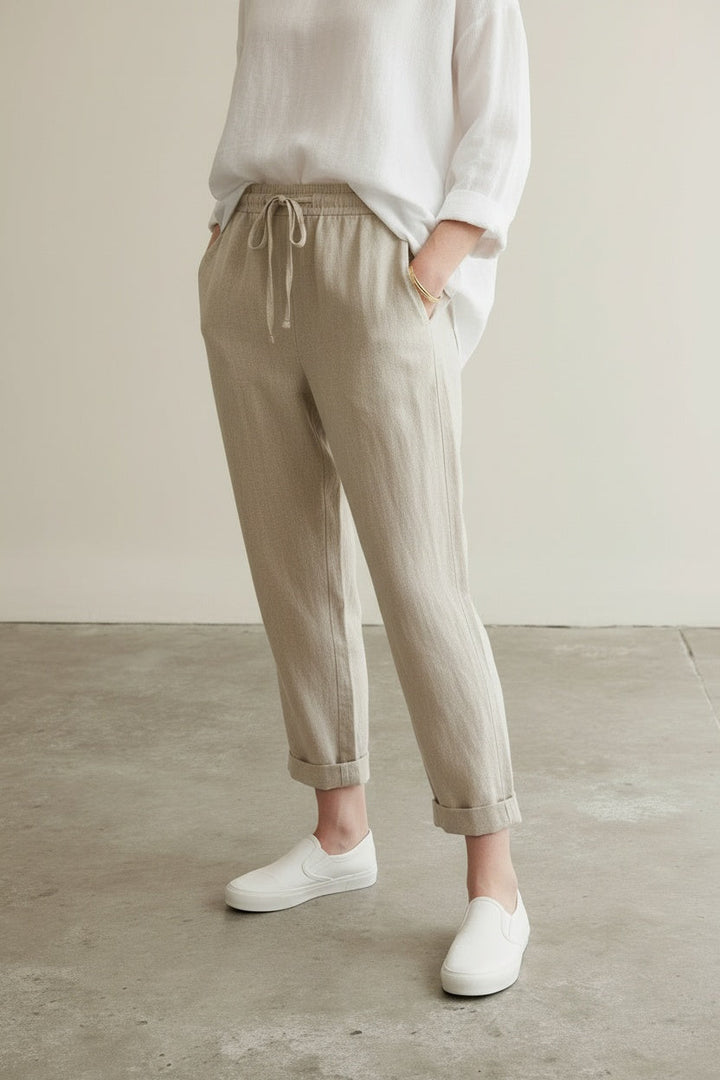 Waltraud - Hose reine Baumwolle einfarbig