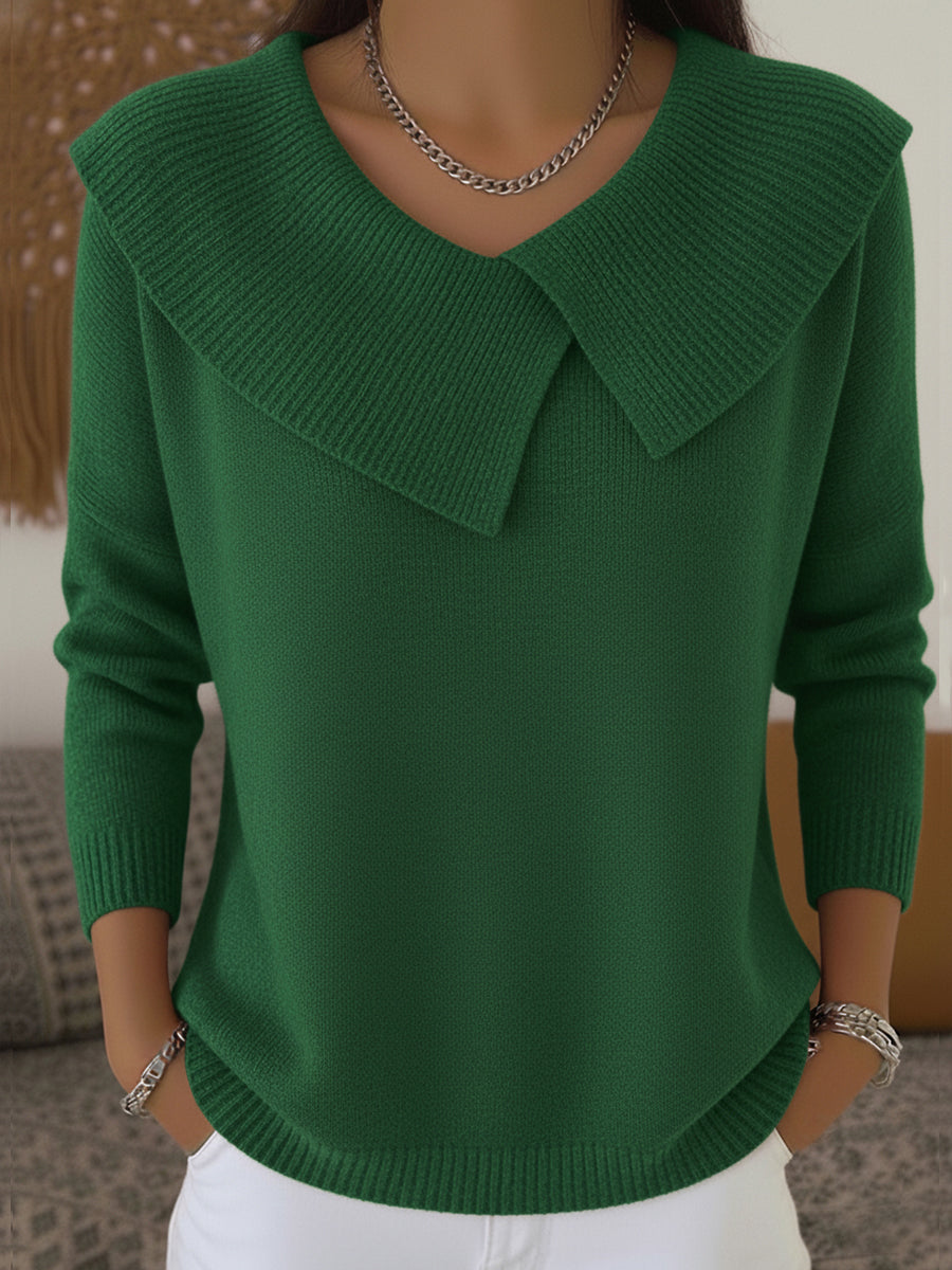Renelde | Damen Pullover mit weichem Kragen aus Strick