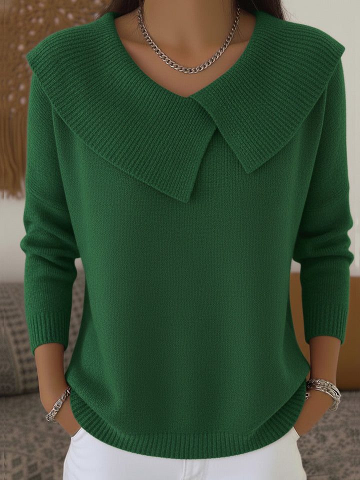 Renelde | Damen Pullover mit weichem Kragen aus Strick