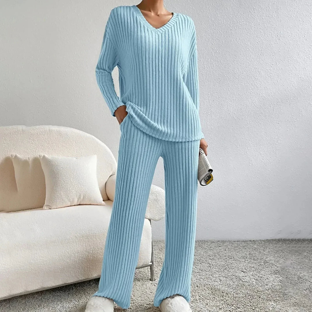 Bequemes Strick-Loungewear-Set für Damen