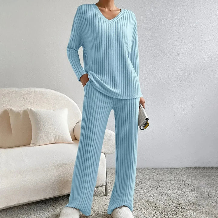 Bequemes Strick-Loungewear-Set für Damen