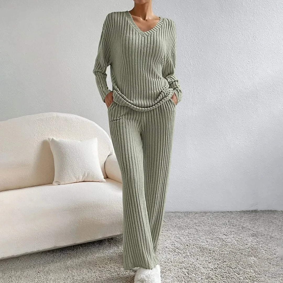 Bequemes Strick-Loungewear-Set für Damen