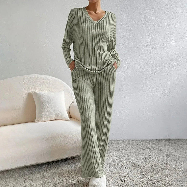 Bequemes Strick-Loungewear-Set für Damen
