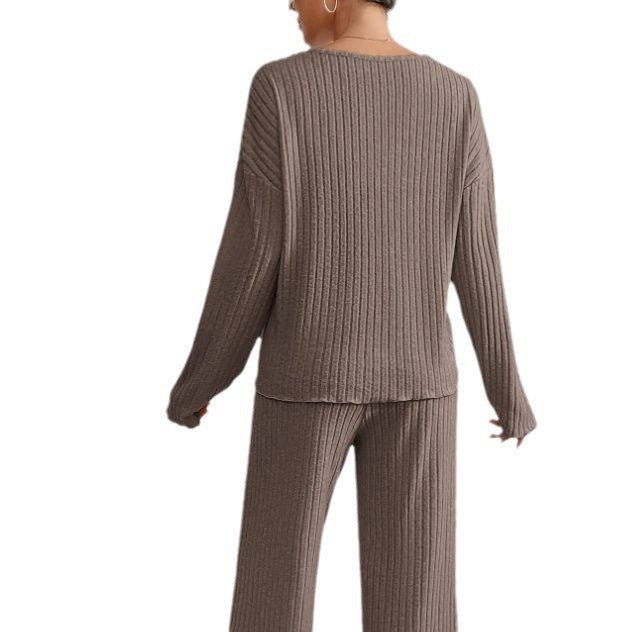 Bequemes Strick-Loungewear-Set für Damen