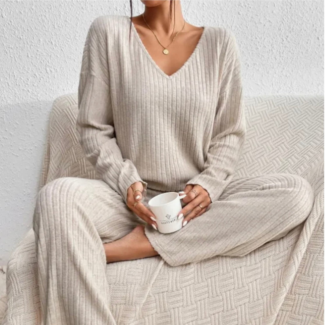 Bequemes Strick-Loungewear-Set für Damen