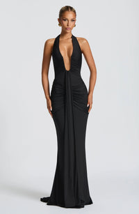 Graces - Drapiertes Jersey-Maxikleid