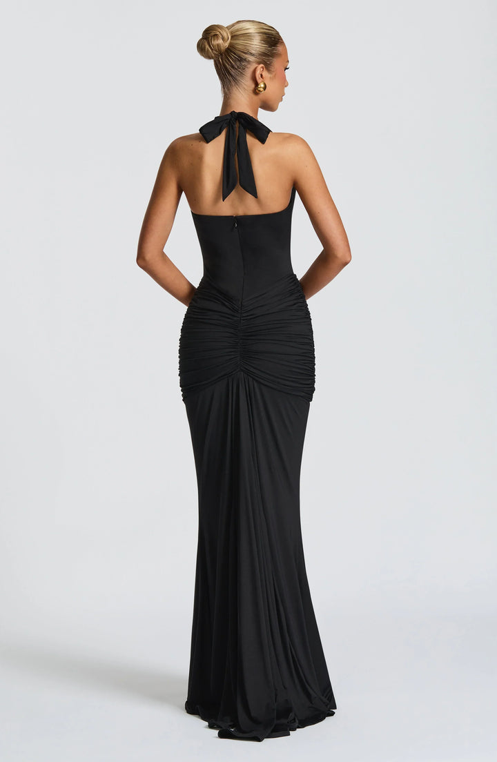 Graces - Drapiertes Jersey-Maxikleid
