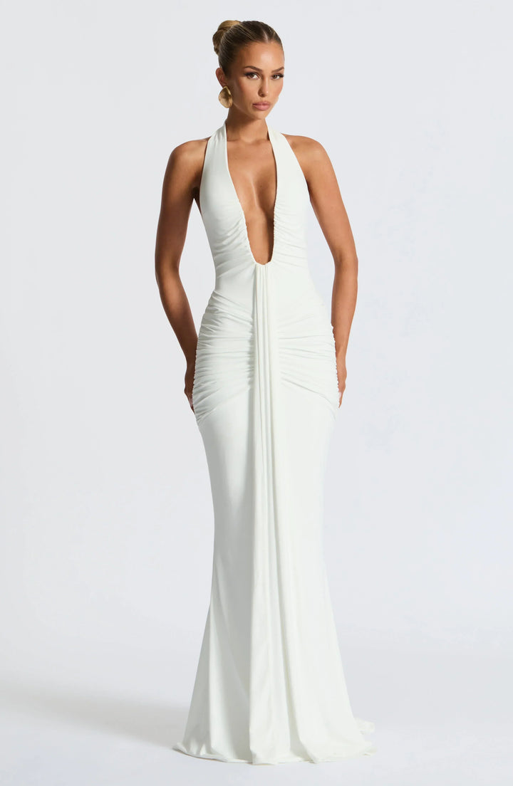Graces - Drapiertes Jersey-Maxikleid