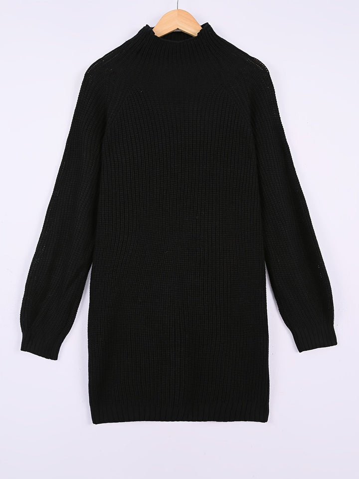 Solvind | Oversized Damen Strickkleid im Rippstrick-Design