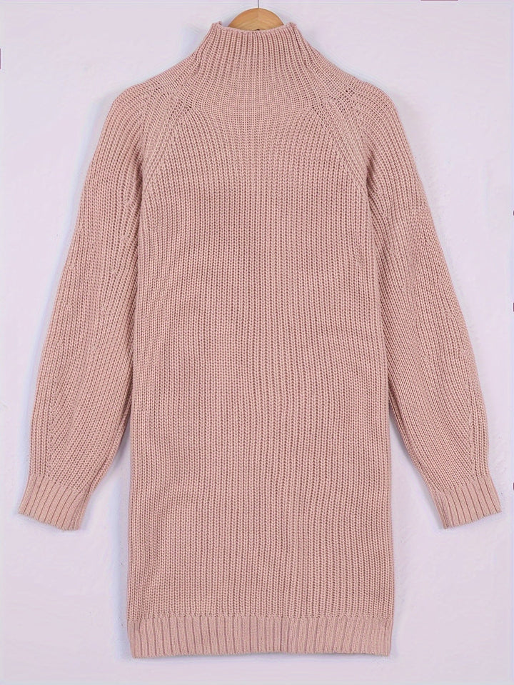 Solvind | Oversized Damen Strickkleid im Rippstrick-Design