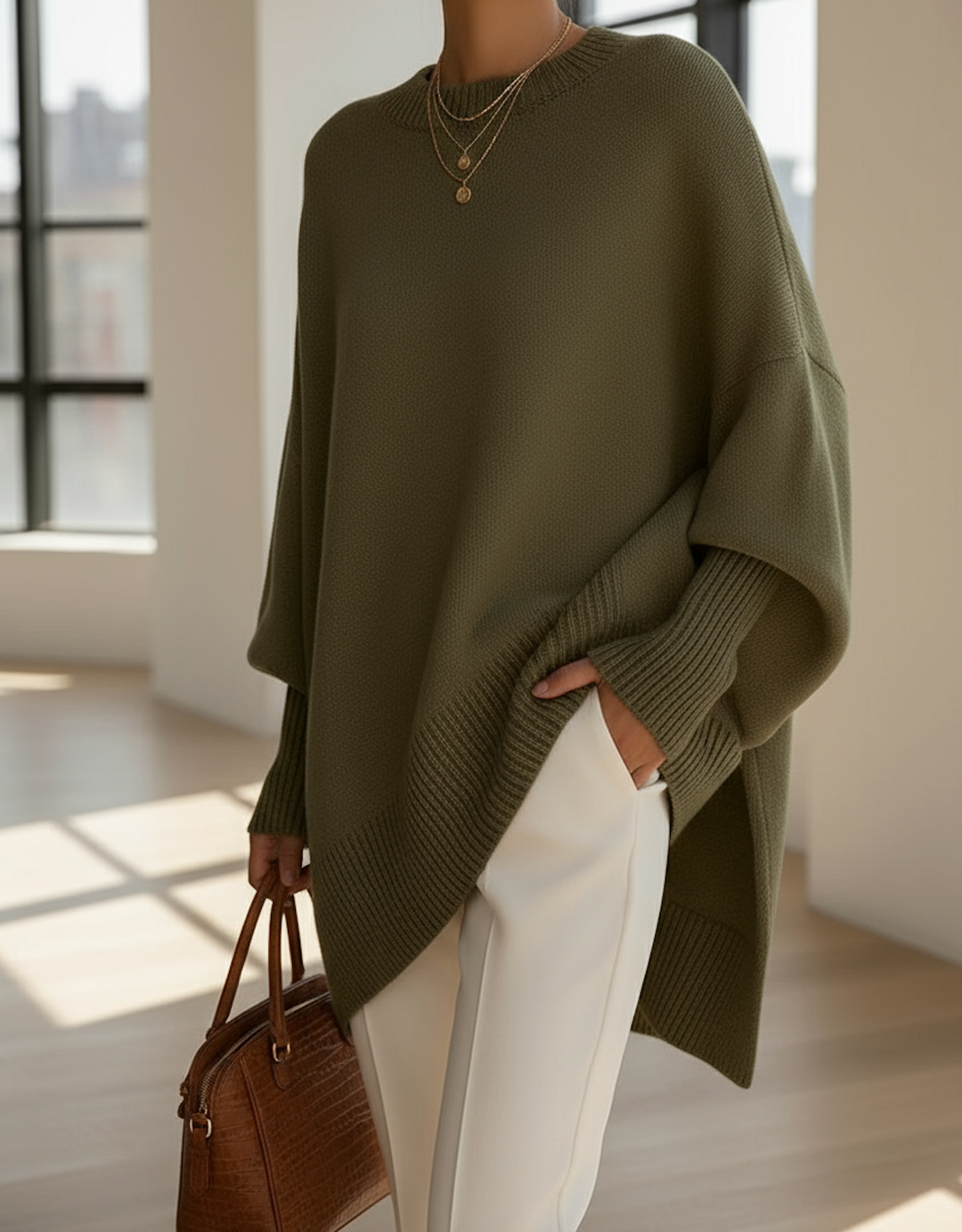 Svanhilde | Damen Großer Strickpullover