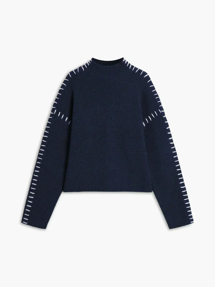 Thordea | Damen Oversized Strickpullover in Schwarz