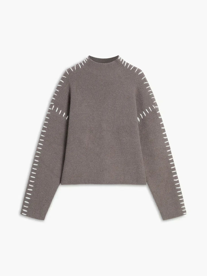 Thordea | Damen Oversized Strickpullover in Schwarz