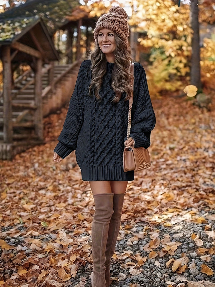 Thordina | Damen Oversized Strickminikleid