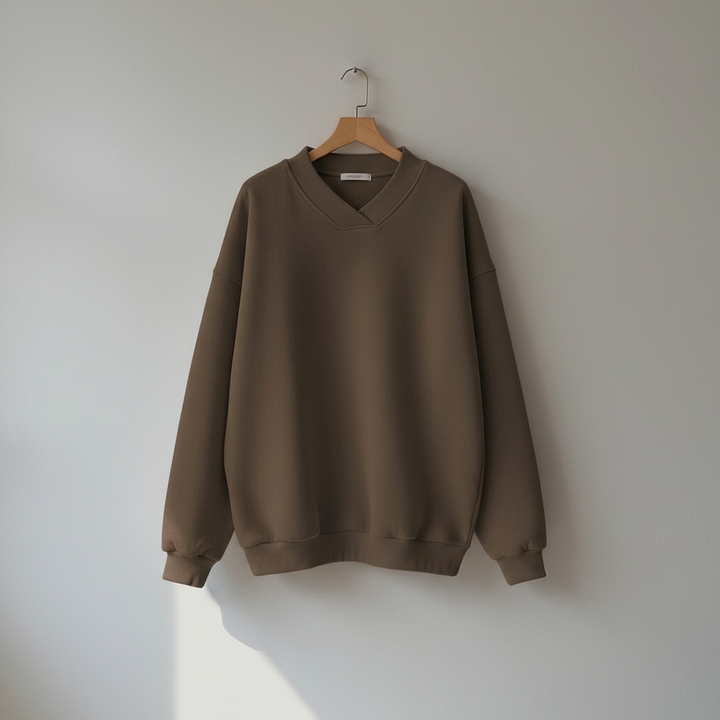 Thordine | Damen V-Ausschnitt Oversized Pullover