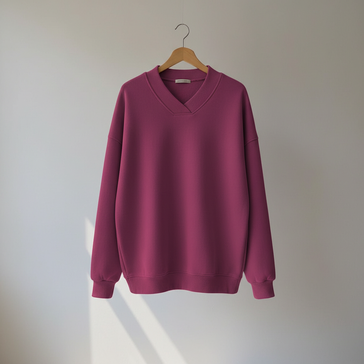Thordine | Damen V-Ausschnitt Oversized Pullover