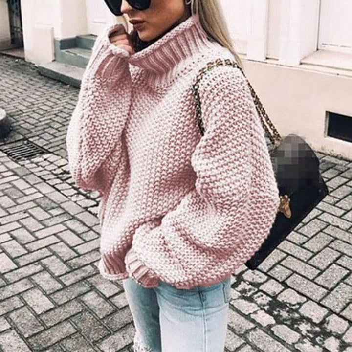 Thordisa | Oversized Damen Rollkragen Strickpullover