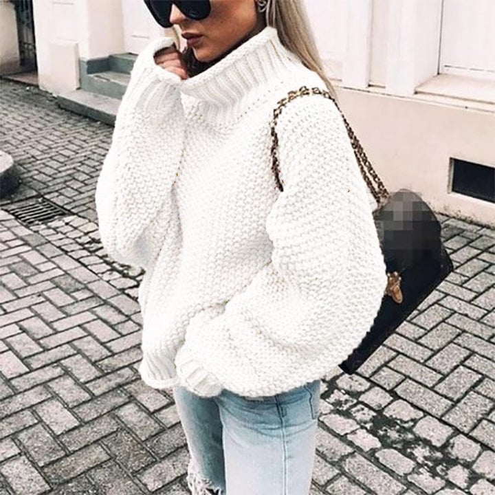 Thordisa | Oversized Damen Rollkragen Strickpullover